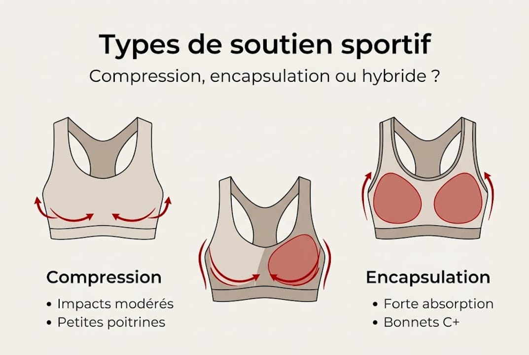 Infographie : tout savoir sur les différents modèles de soutien-gorge de sport et leurs atouts