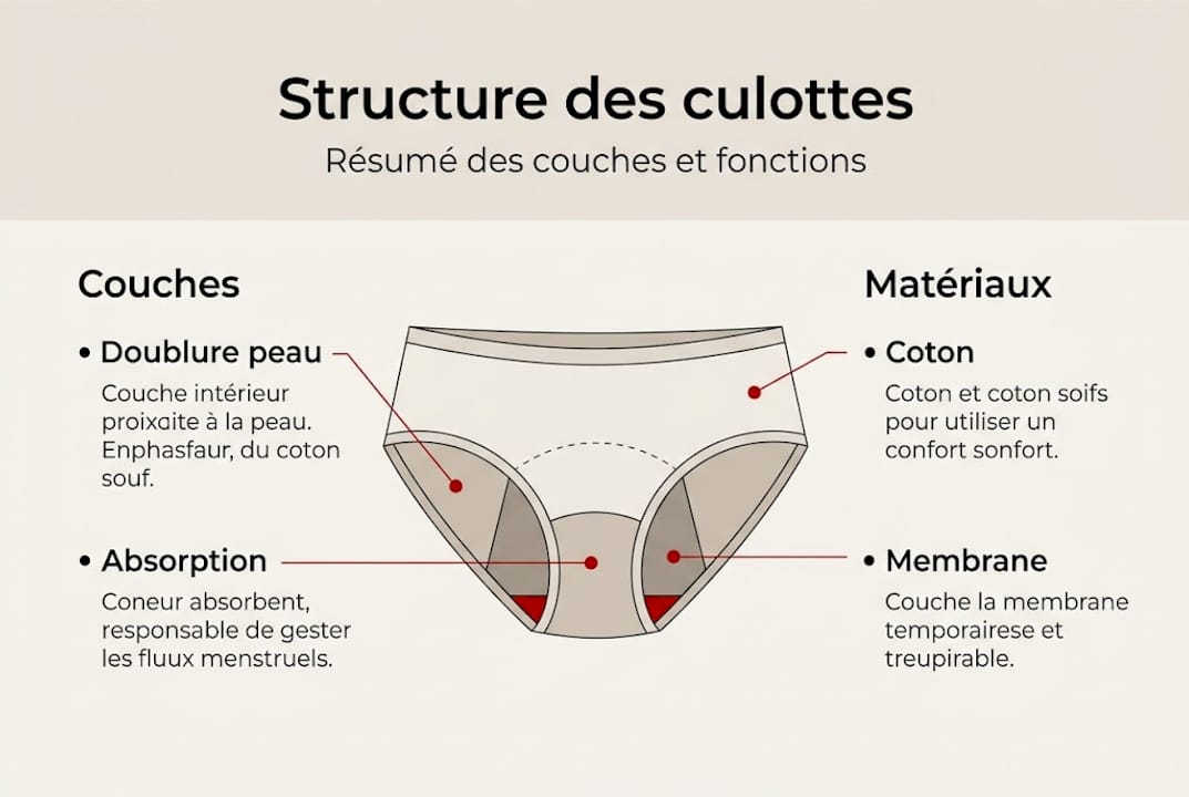 Tout savoir sur la composition d’une culotte menstruelle en un coup d’œil