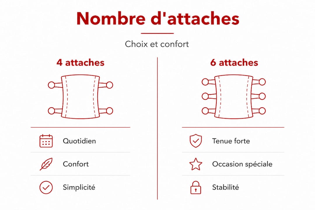 Infographie : le match entre porte-jarretelles à 4 ou 6 attaches