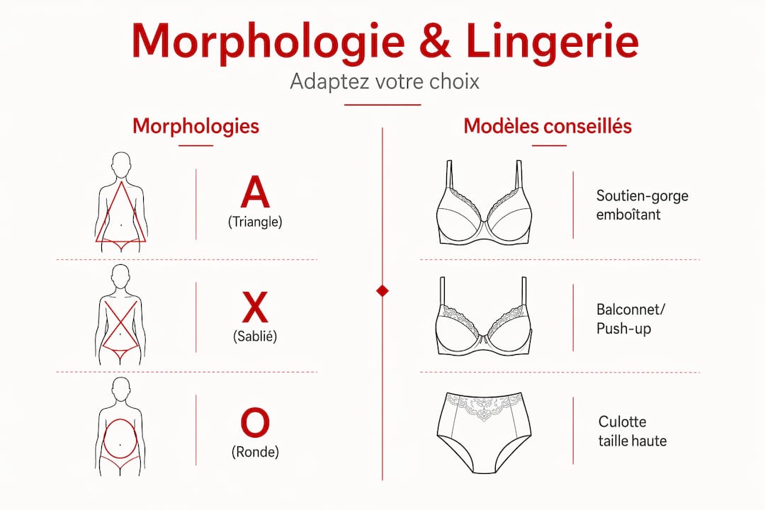Guide visuel : quelles lingeries choisir selon sa morphologie ?
