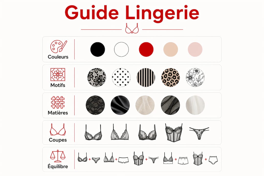 Infographie : les étapes clés pour réussir l’art du mix & match en lingerie