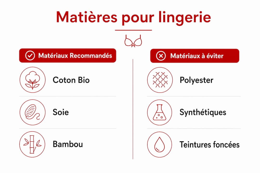 Infographie : les matières idéales pour la lingerie des peaux sensibles