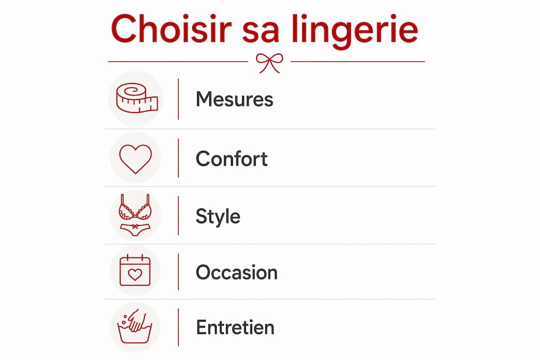 Infographie : les étapes clés pour choisir une lingerie qui ose
