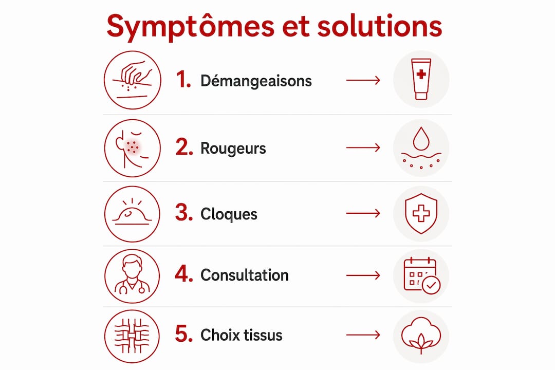 Découvrez notre infographie détaillée : comment reconnaître les signes d’allergies liés aux sous-vêtements et quelles astuces adopter pour y remédier.