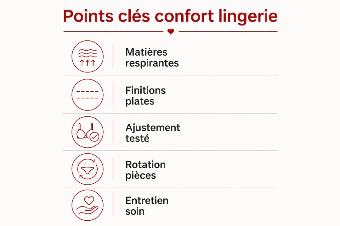 Les essentiels du confort lingerie au quotidien, en un coup d’œil