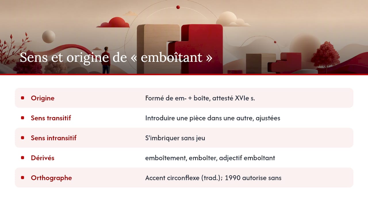 Que signifie exactement le mot « emboîtant » ? — overview diagram