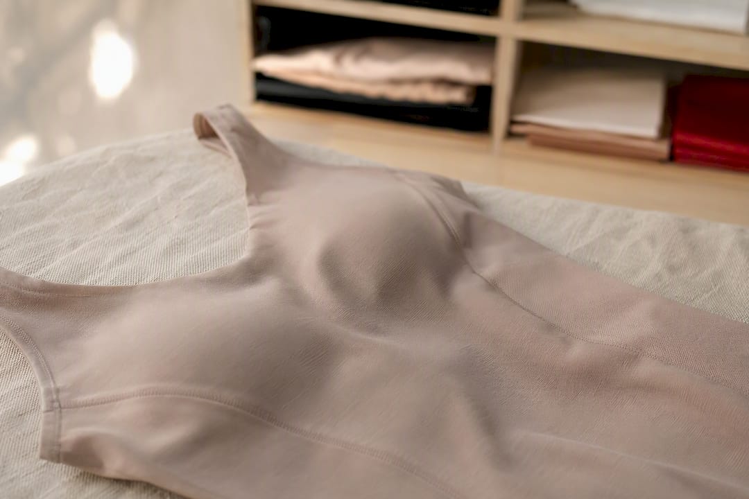 Gros plan sur le détail du tissu d’un body gainant