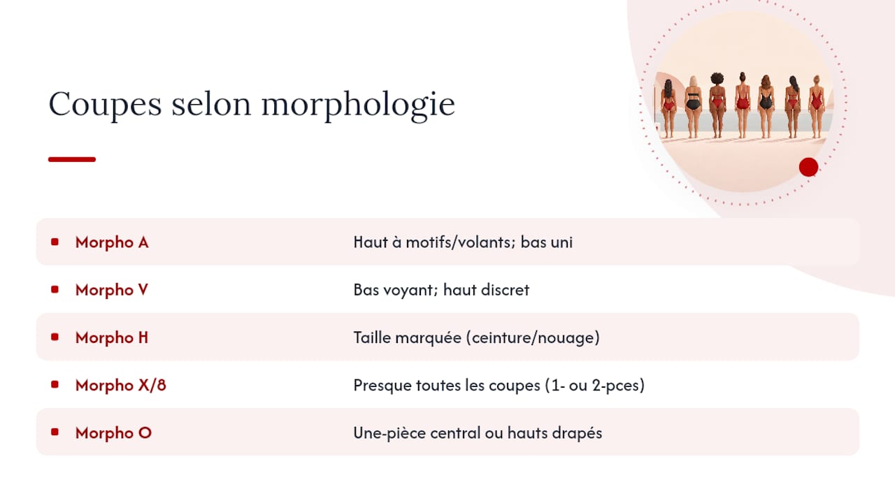 Cinq types de morphologies et les coupes conseillées