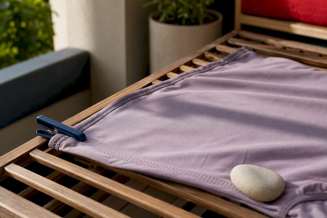 Tissu extensible séché à plat à l'ombre