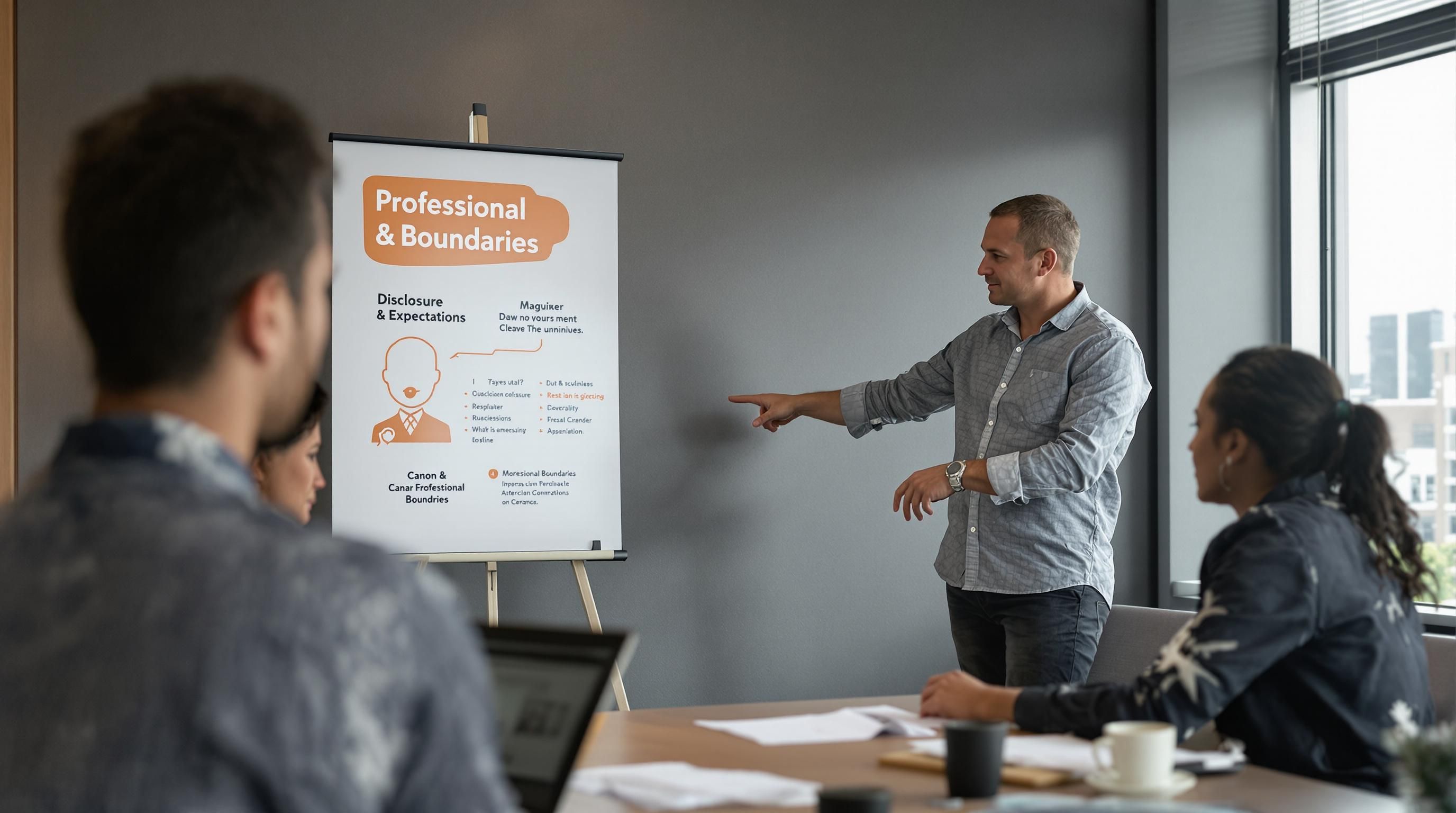 Dutch HR meeting about workplace relationship disclosure and expectations