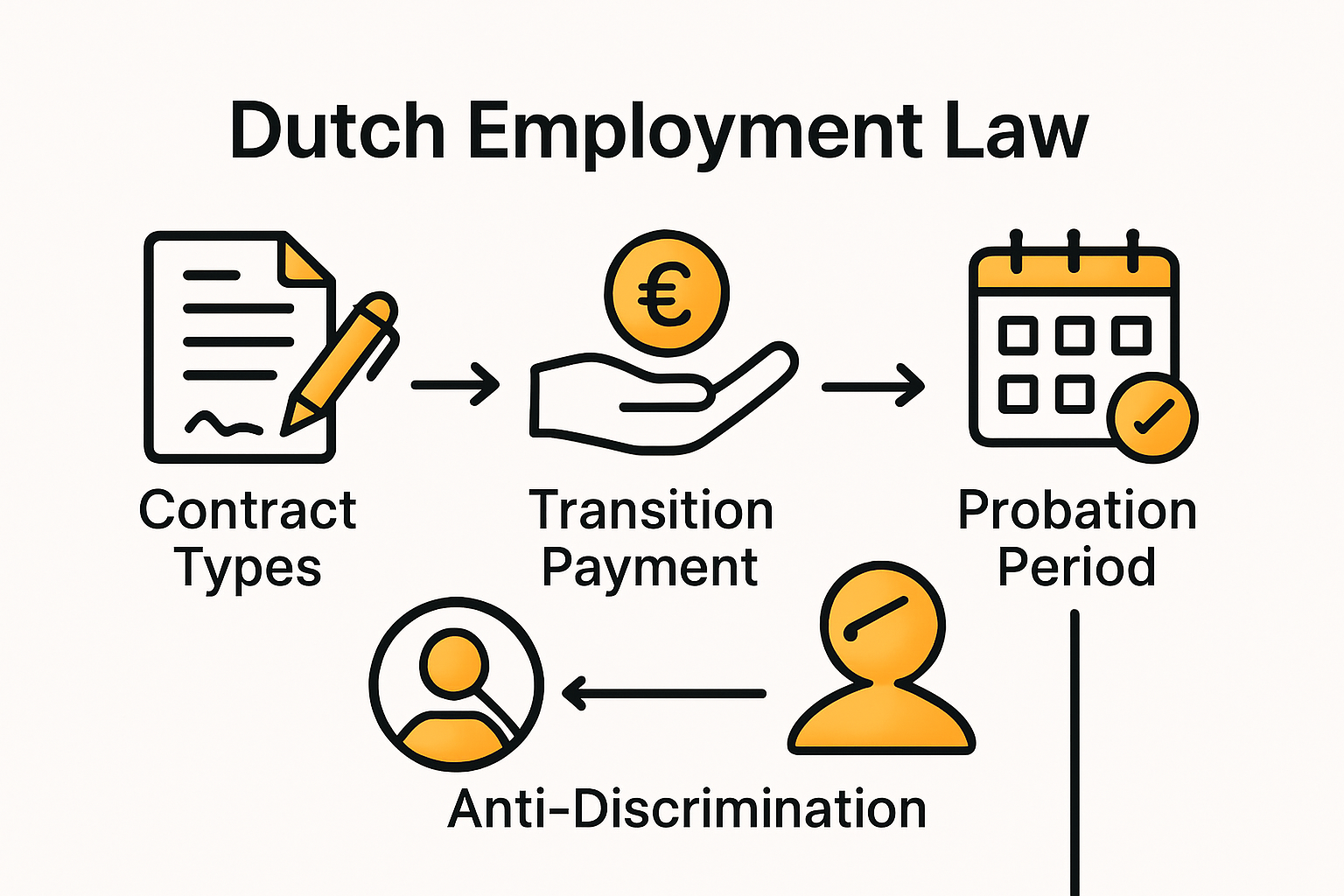 Infographic of Dutch expat employment law essentials