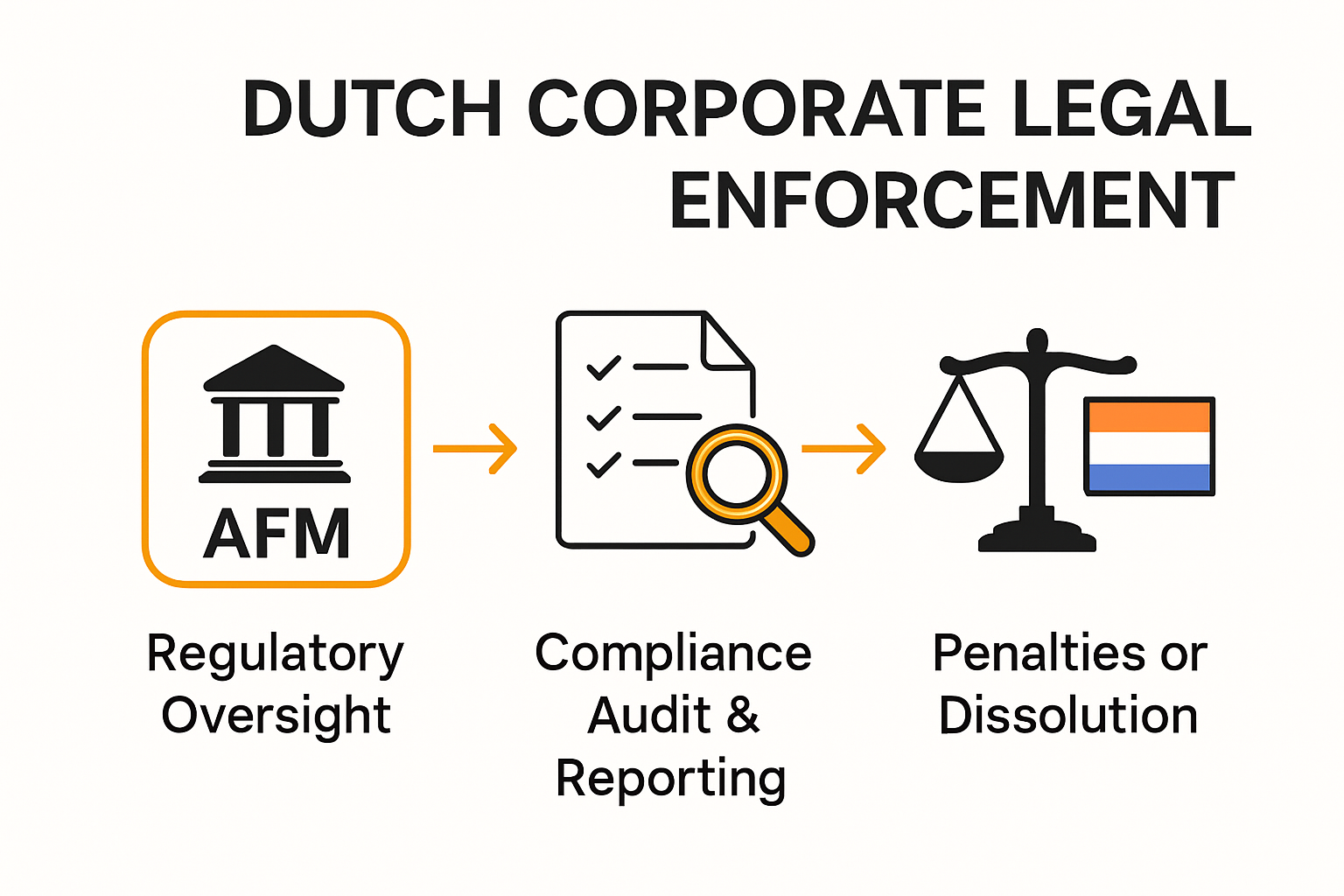 Enforcement process of corporate legal responsibilities in Netherlands