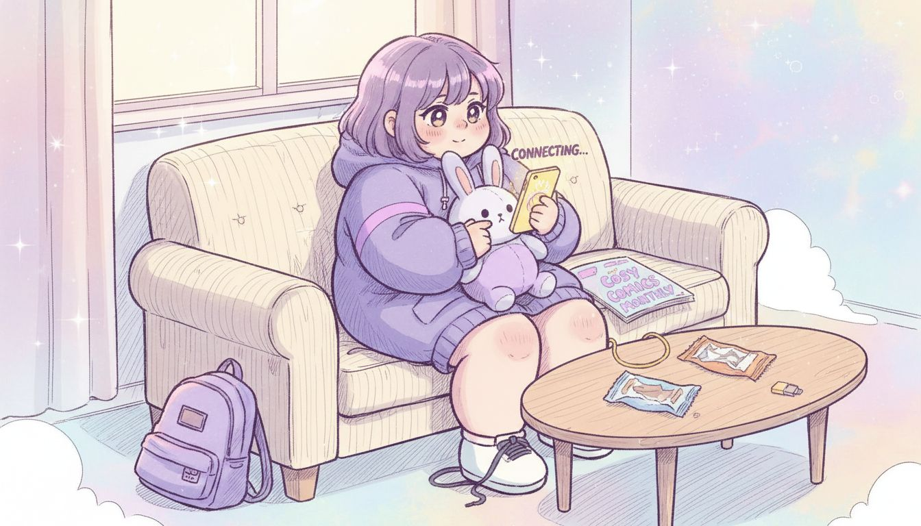 Teen using NFC plush and smartphone