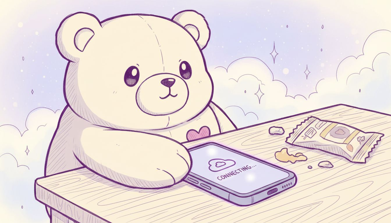 Plush toy and smartphone using NFC technology