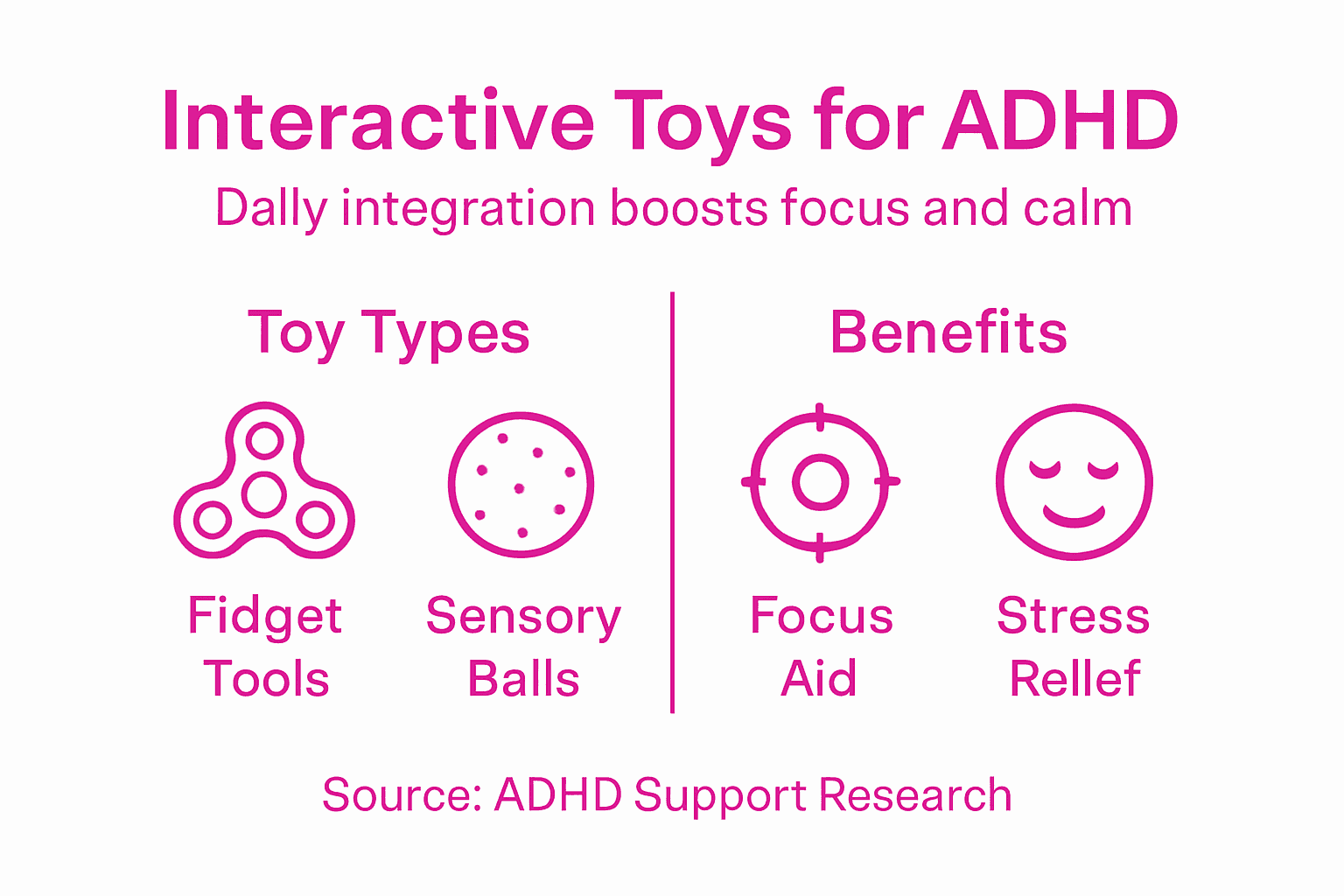 Infographic on daily integration benefits for ADHD