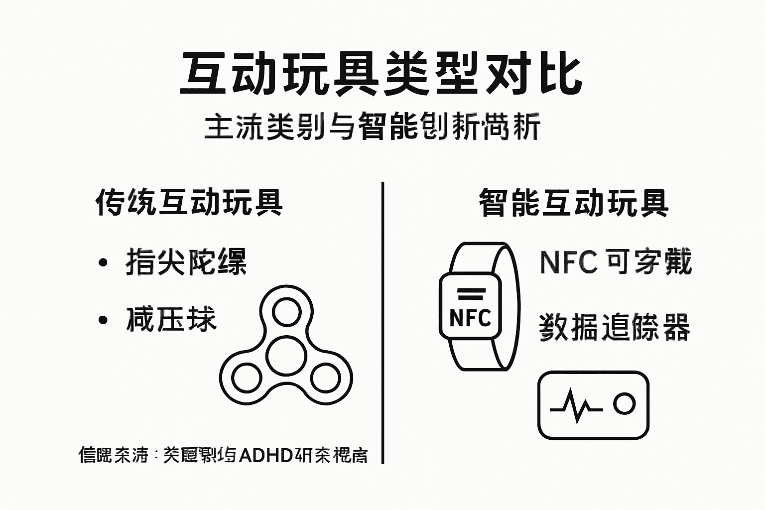 主流互动玩具类型与智能化水平对比一览图