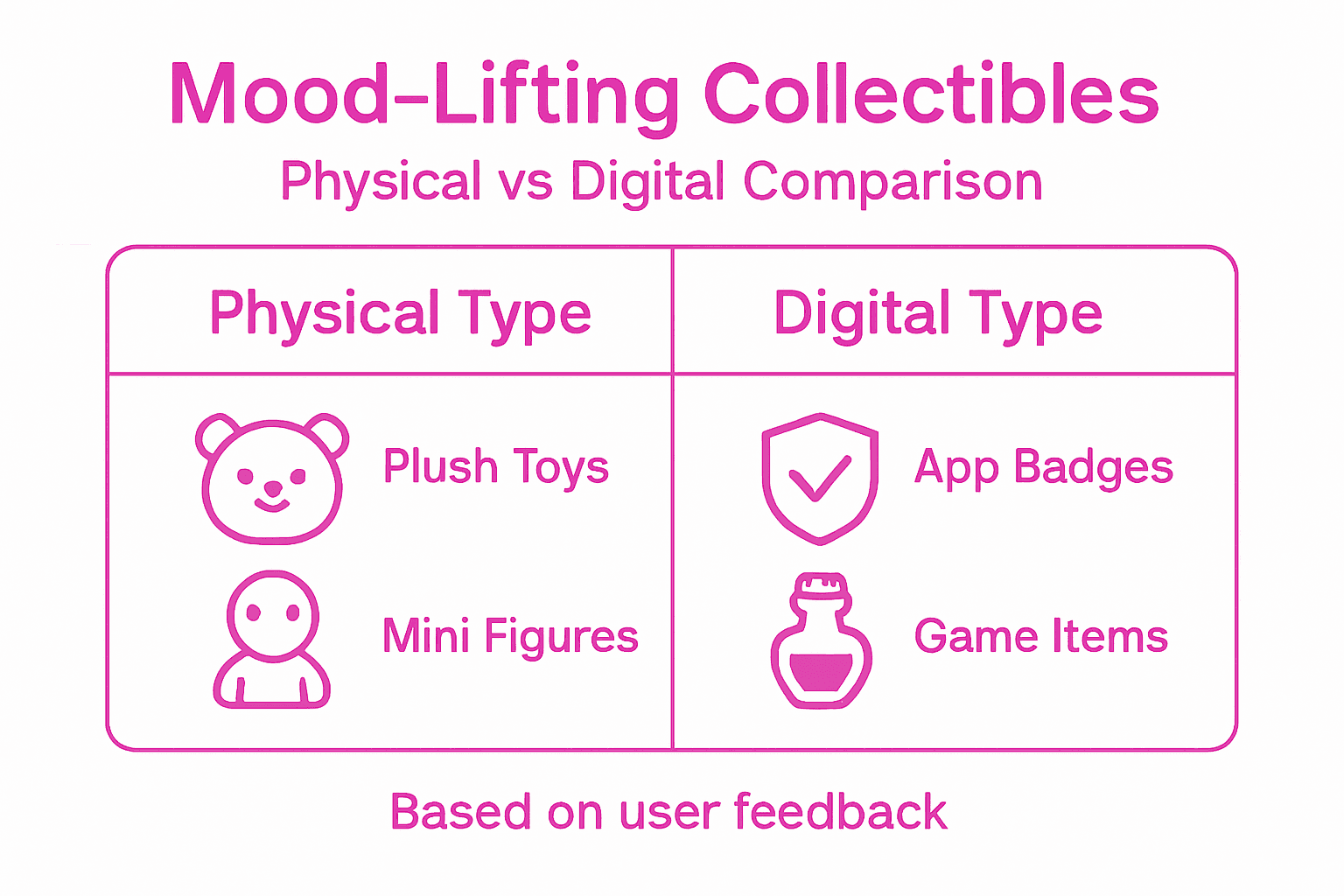 Infographic comparing physical and digital collectibles