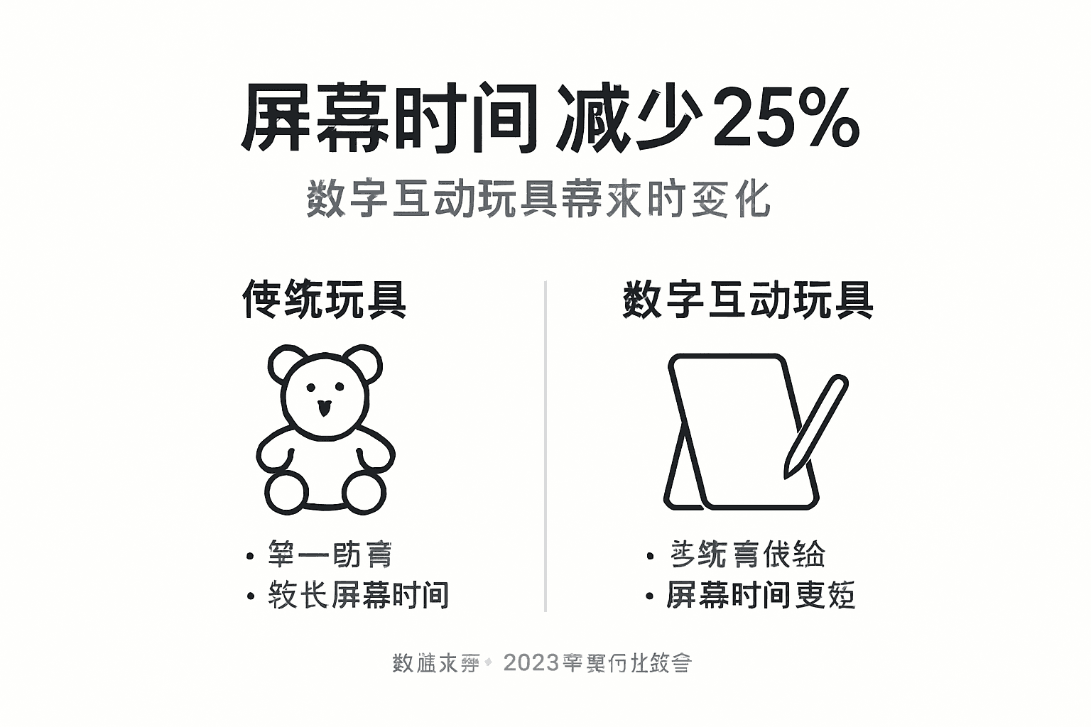 一张图带你对比屏幕使用时间和数字玩具的区别