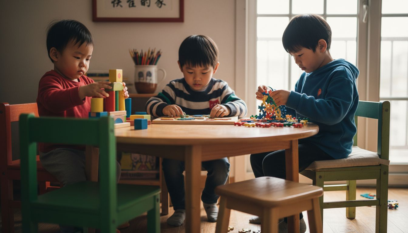 不同年龄段的孩子都可以通过非电子类玩具进行游戏和学习。