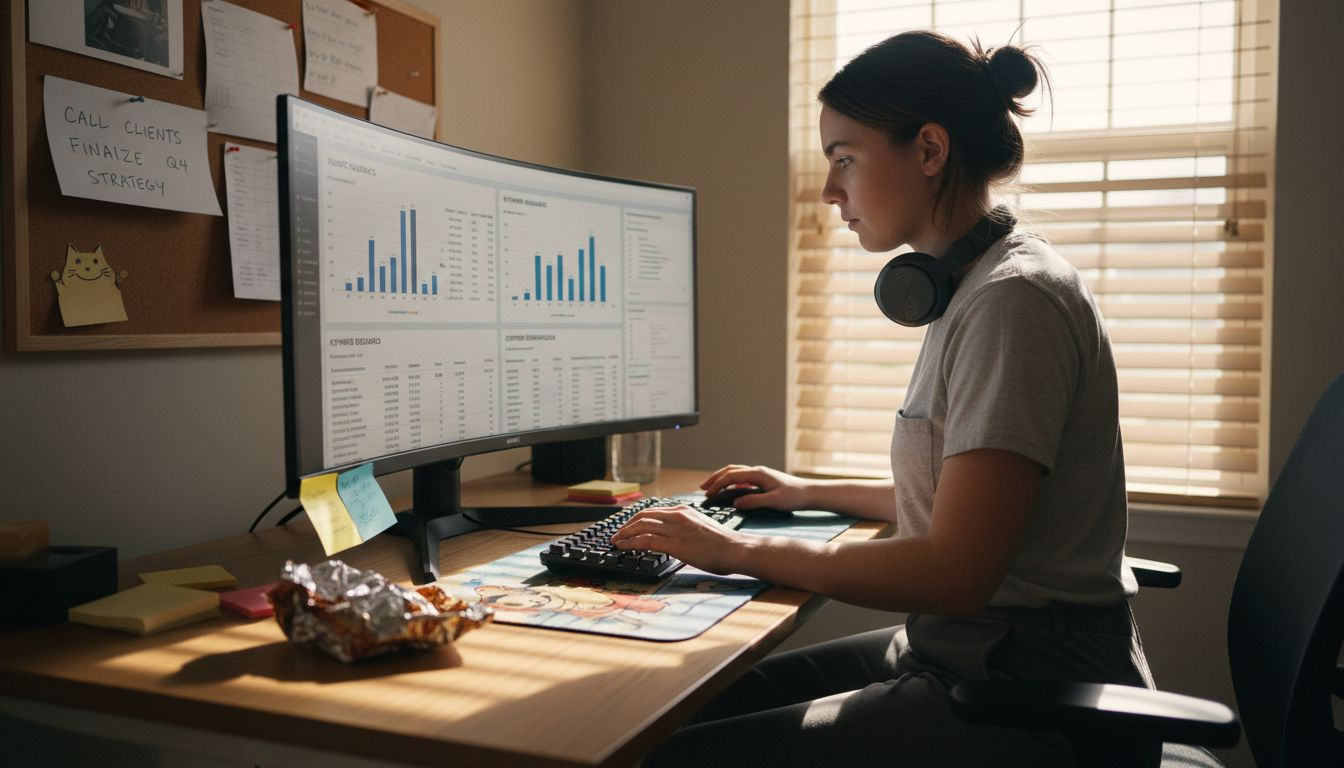 Digital marketer reviews AI SEO analytics