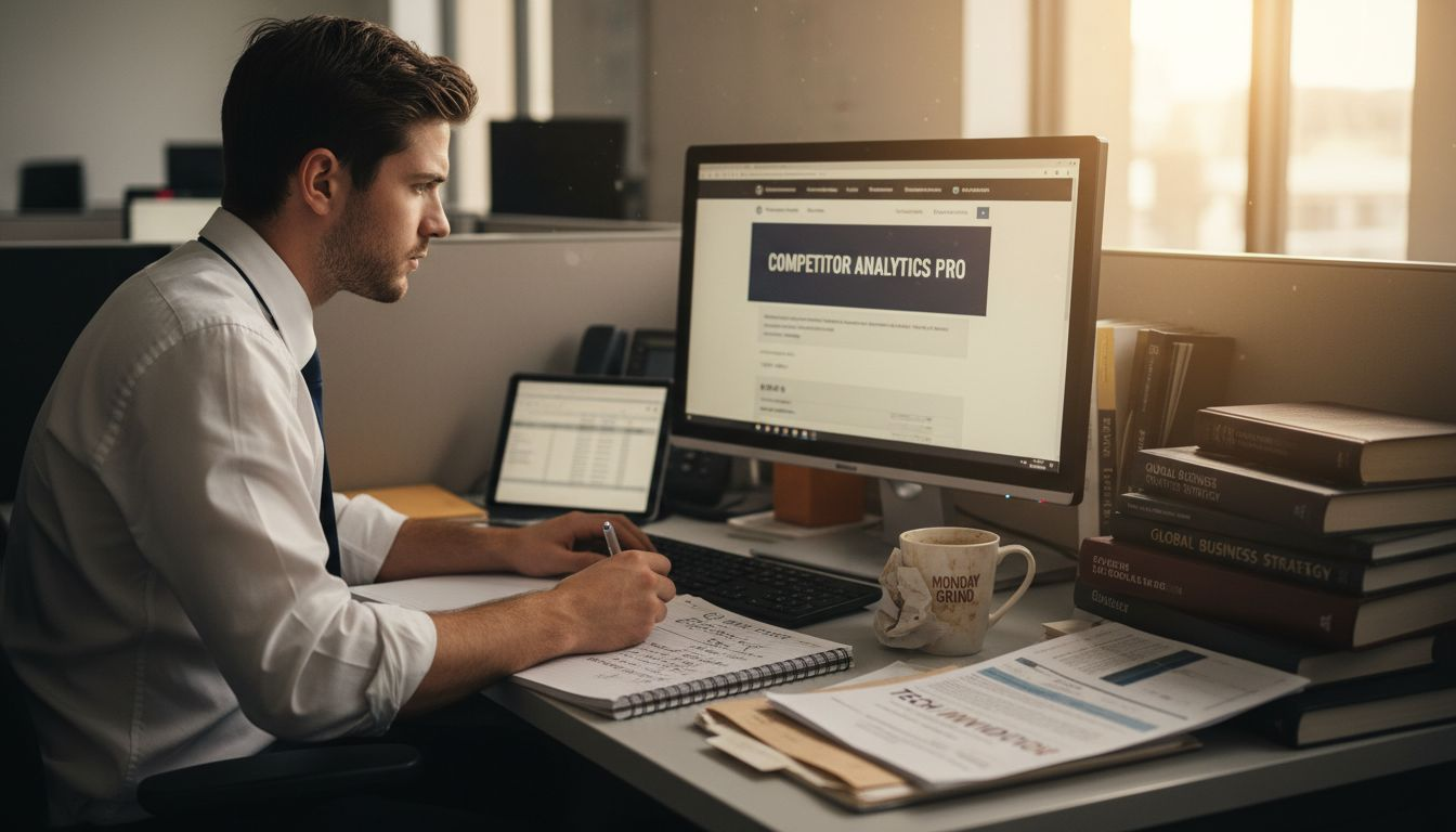 Analyst researching competitor backlink profiles