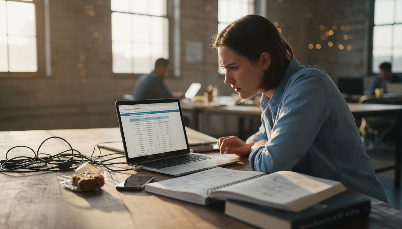 Person using audit tool to detect crawl errors