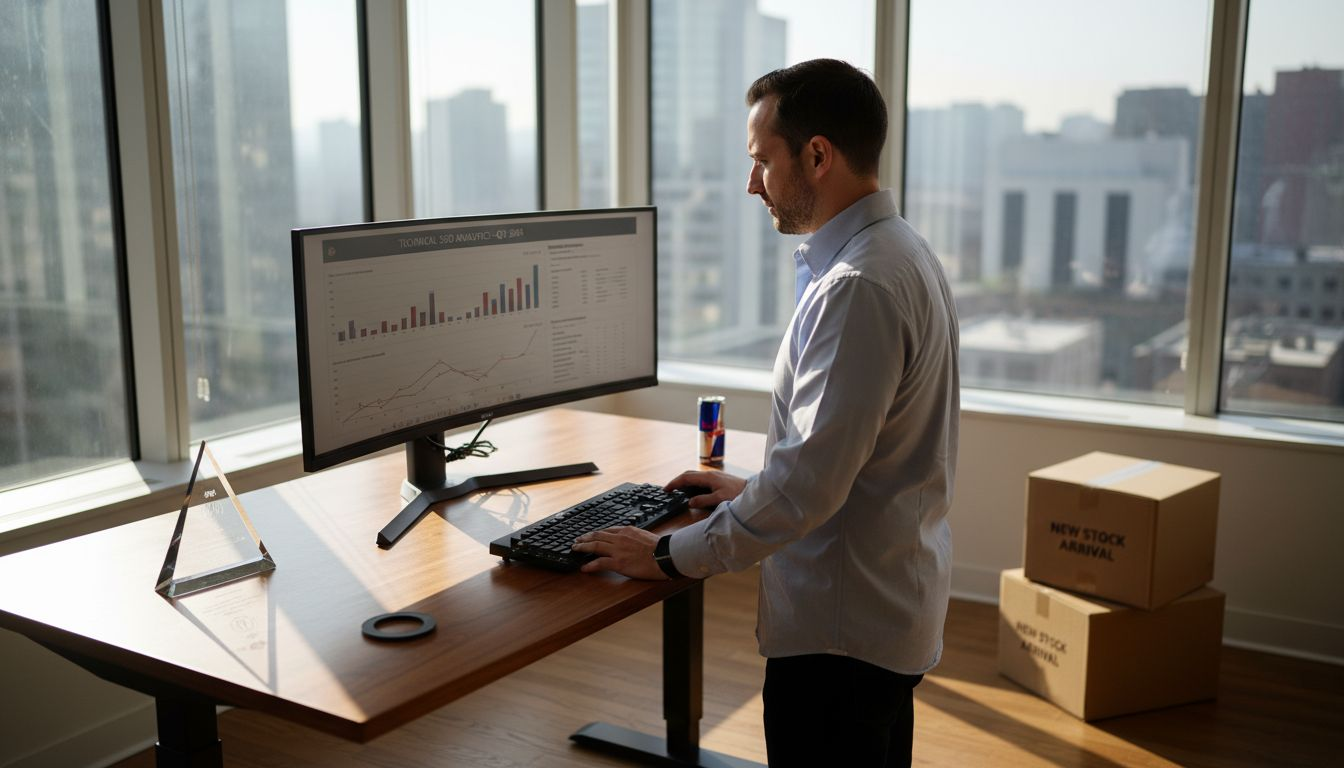 Ecommerce manager analyzing SEO dashboards