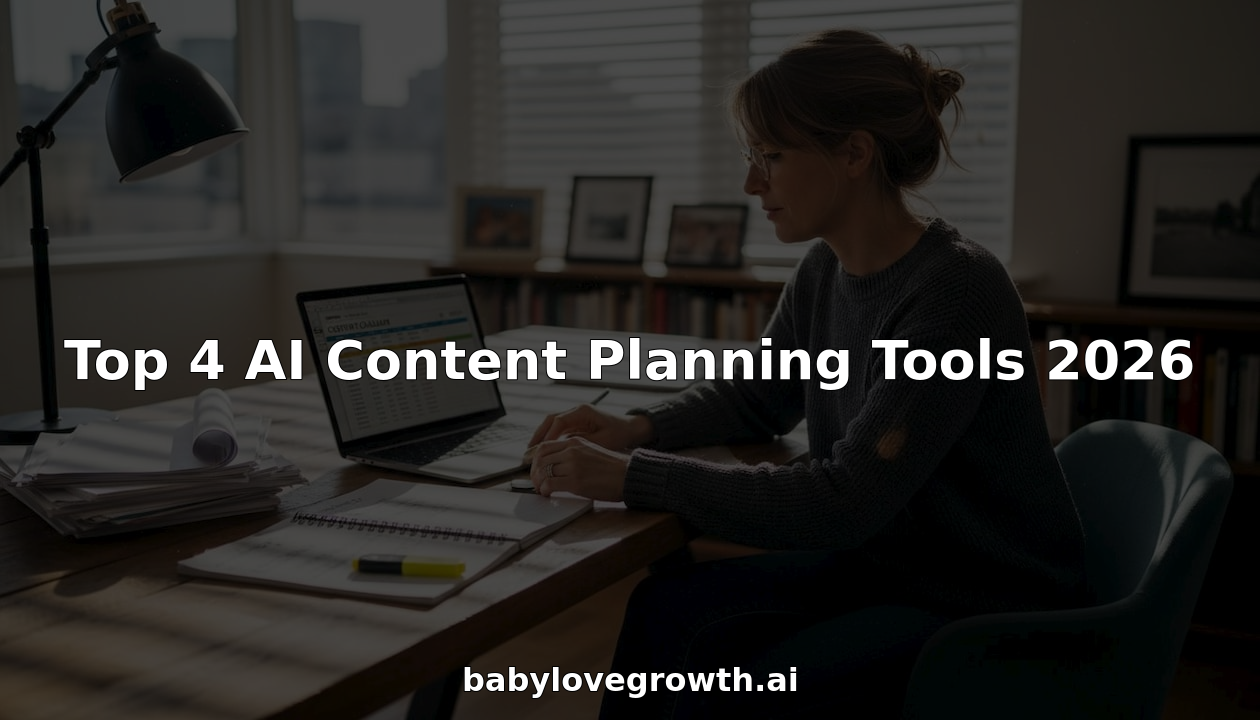 Professional planning content in home office workspace