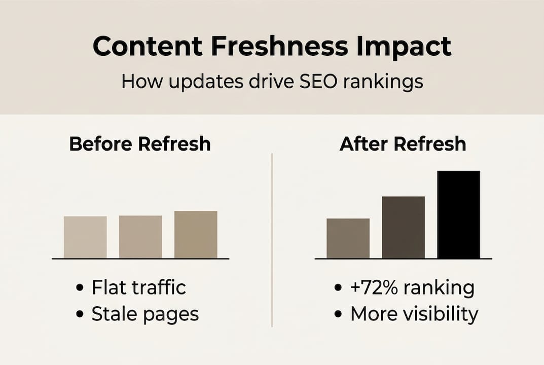 Infographic shows content refresh SEO improvement