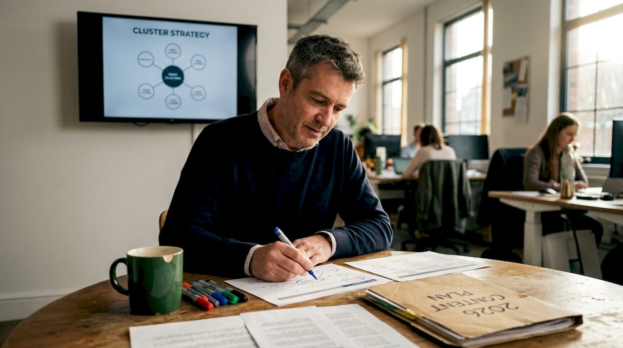 Manager planning topic clusters workspace