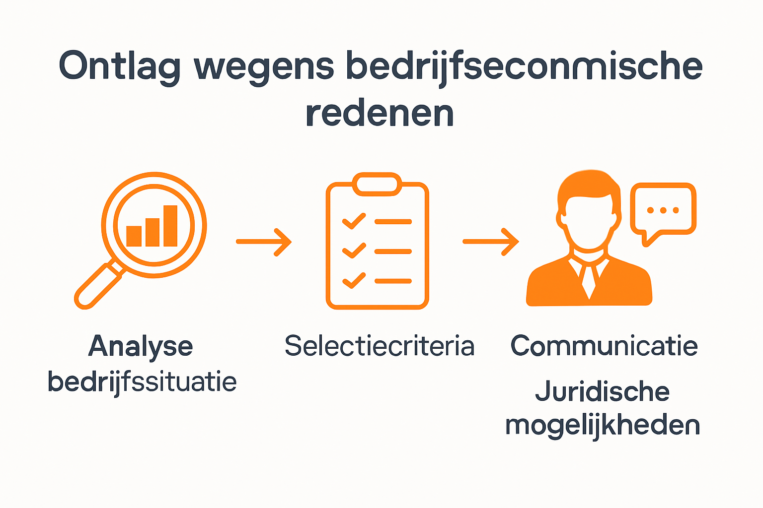 Infographic ontslag wegens bedrijfseconomische redenen proces