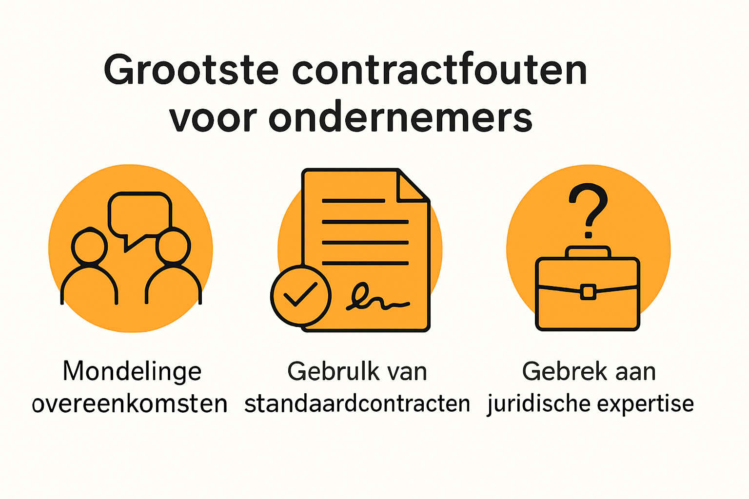 Infographic met 5 contractfouten voor ondernemers