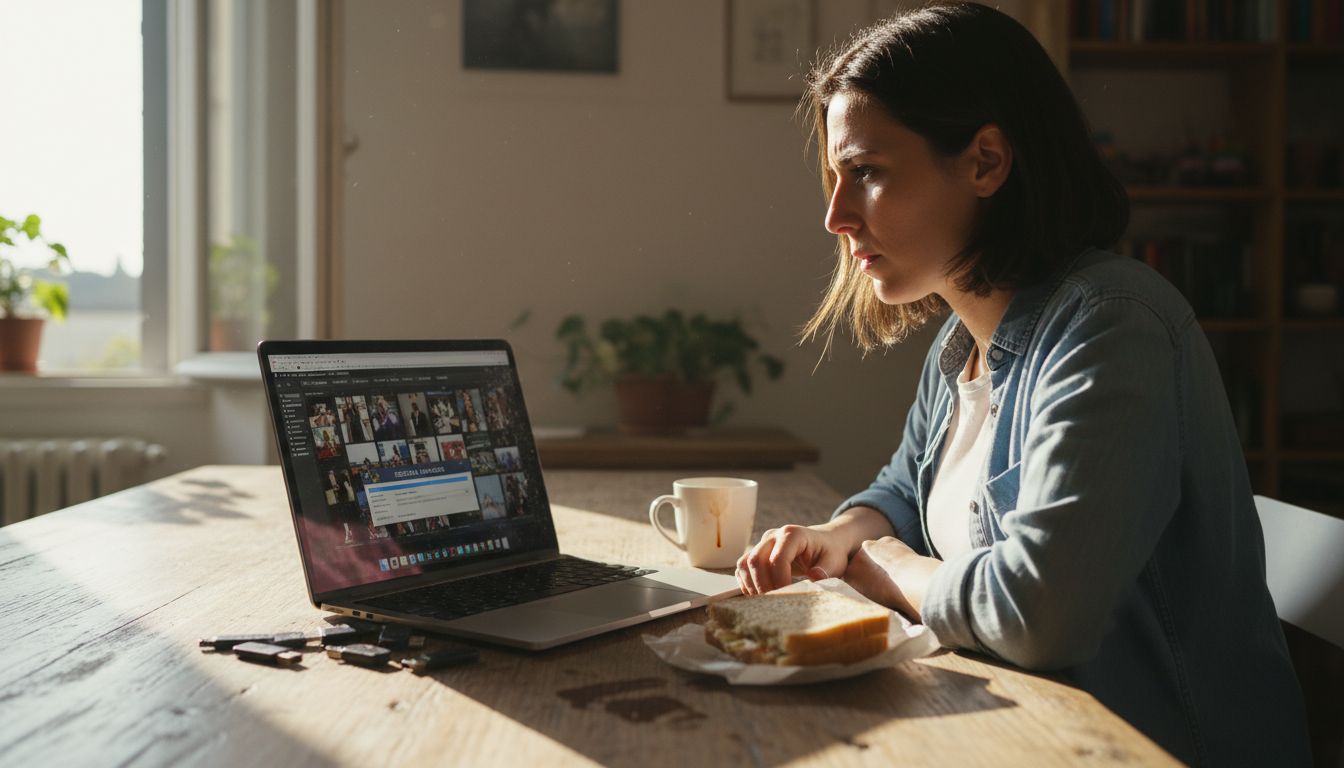 Donna che ottimizza le immagini per il sito web aziendale