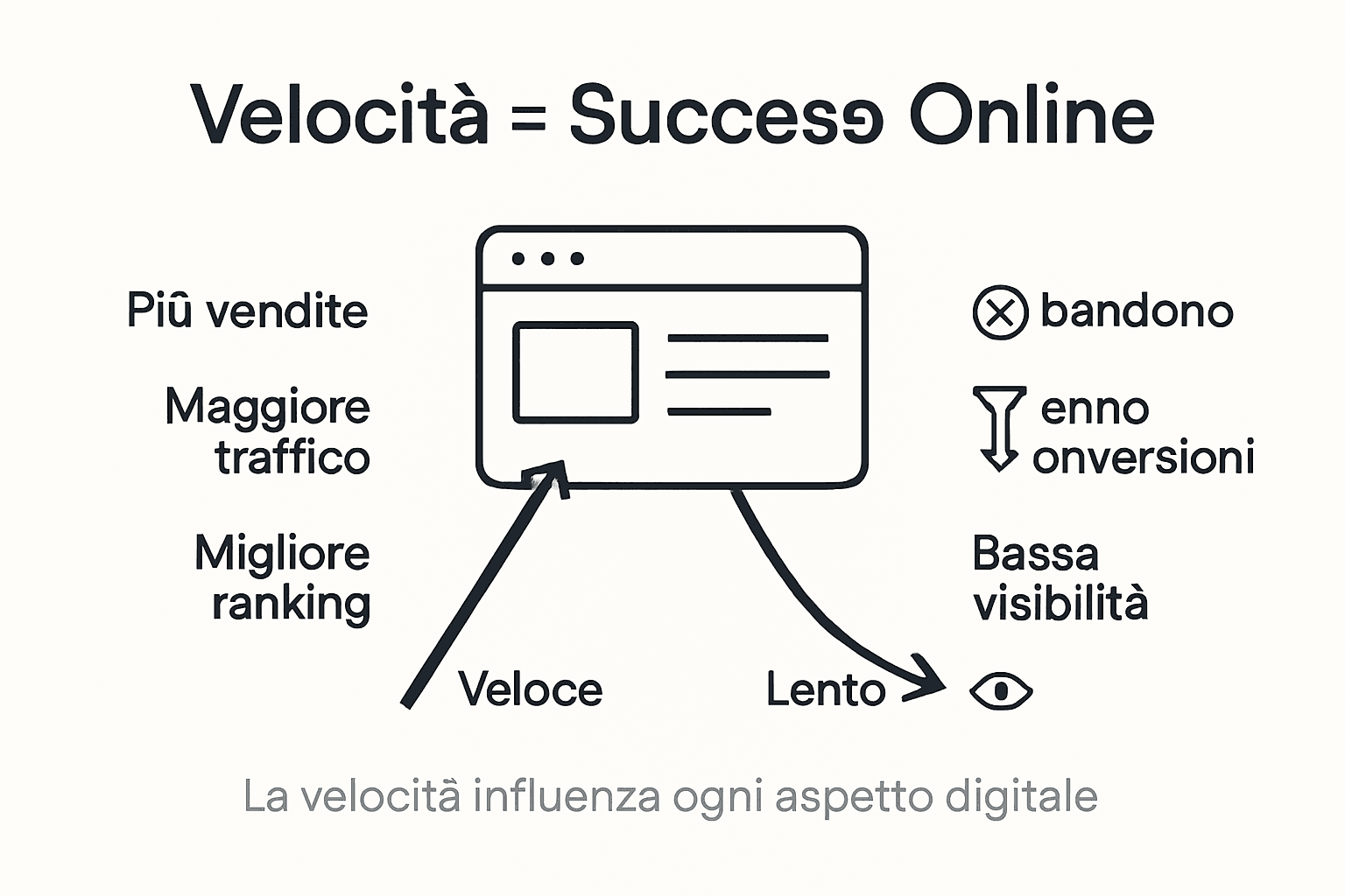 Infografica: tutti i benefici di un sito web veloce