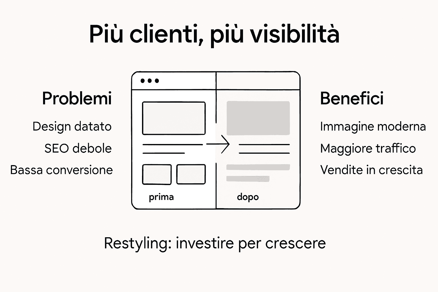 Infografica: tutti i benefici di rinnovare il tuo sito web
