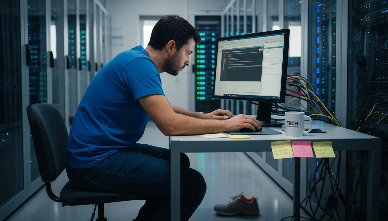 Un tecnico specializzato nella gestione di sistemi e-commerce si occupa di sviluppare e mantenere il backend del server.