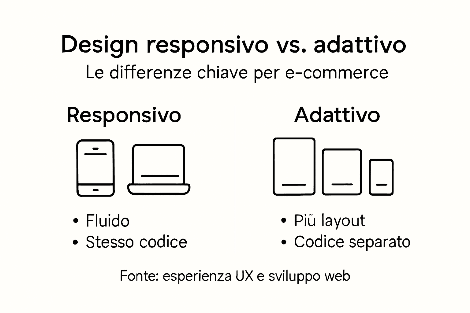 Infografica: come si differenziano il design responsive e quello adattivo