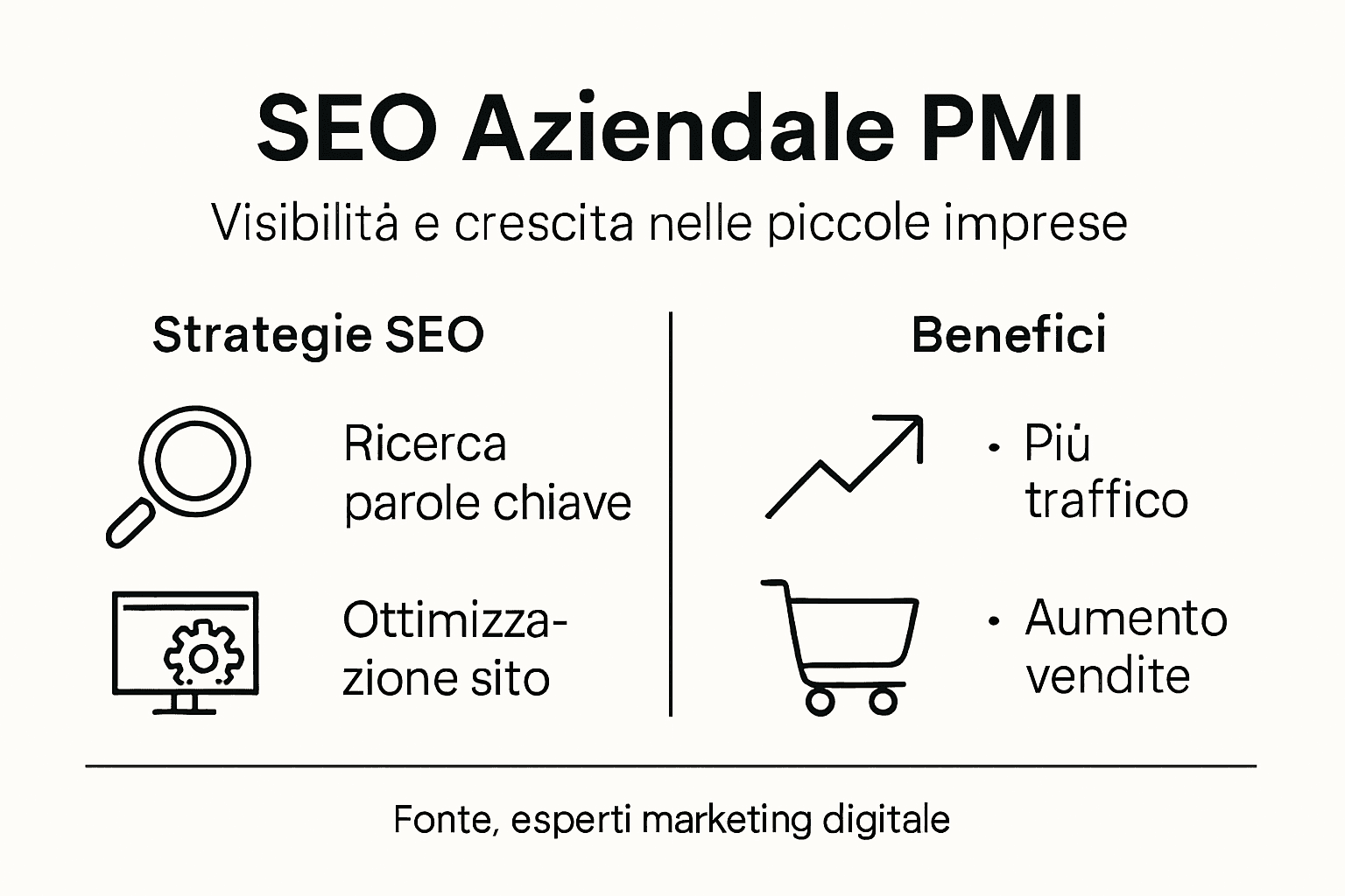 Scopri con questa infografica come la SEO può aiutare le piccole e medie imprese a crescere online: strategie efficaci e vantaggi concreti per il tuo business.