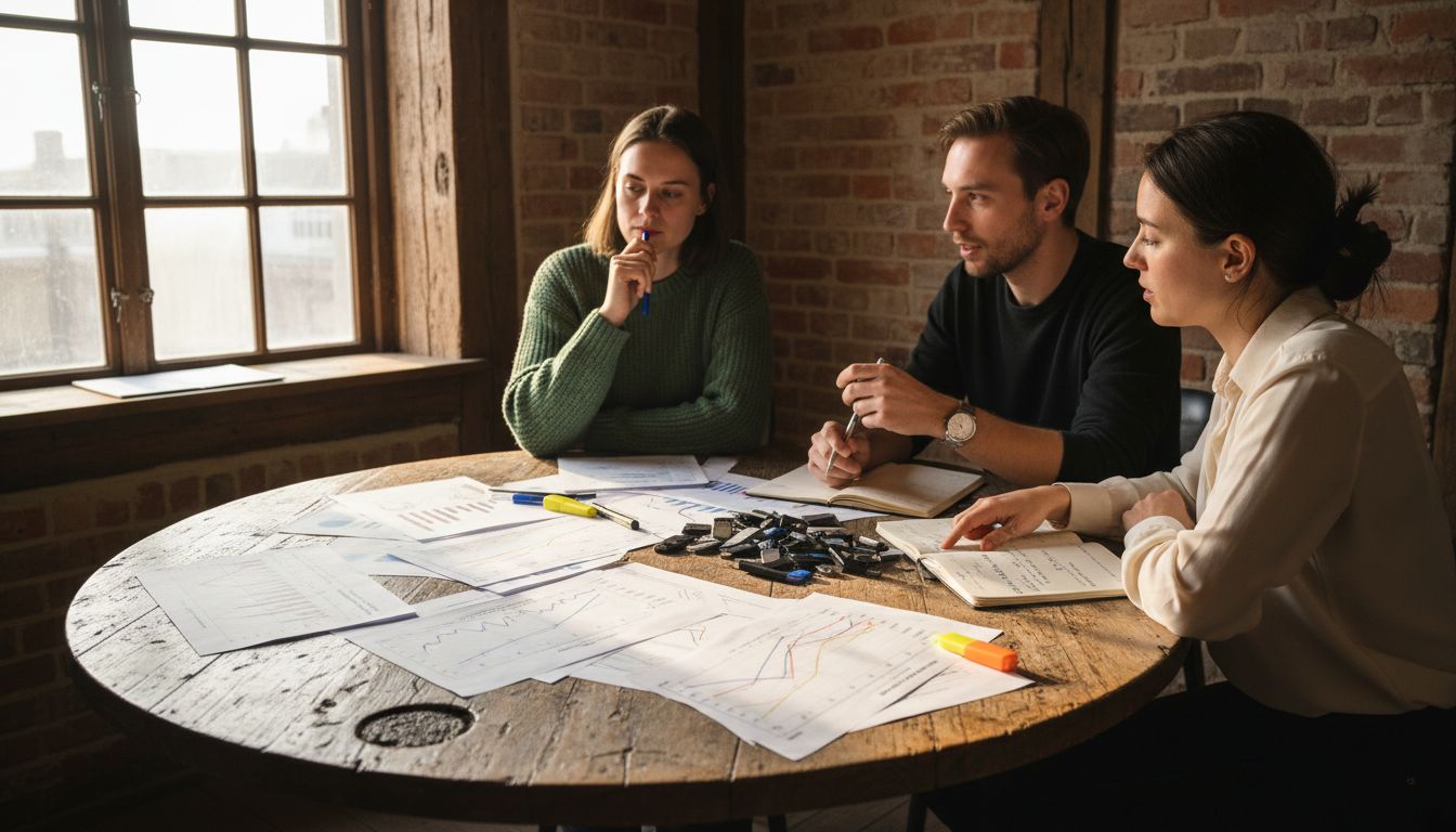 Das SEO-Team entwickelt gemeinsam eine Strategie für den Aufbau hochwertiger Backlinks.