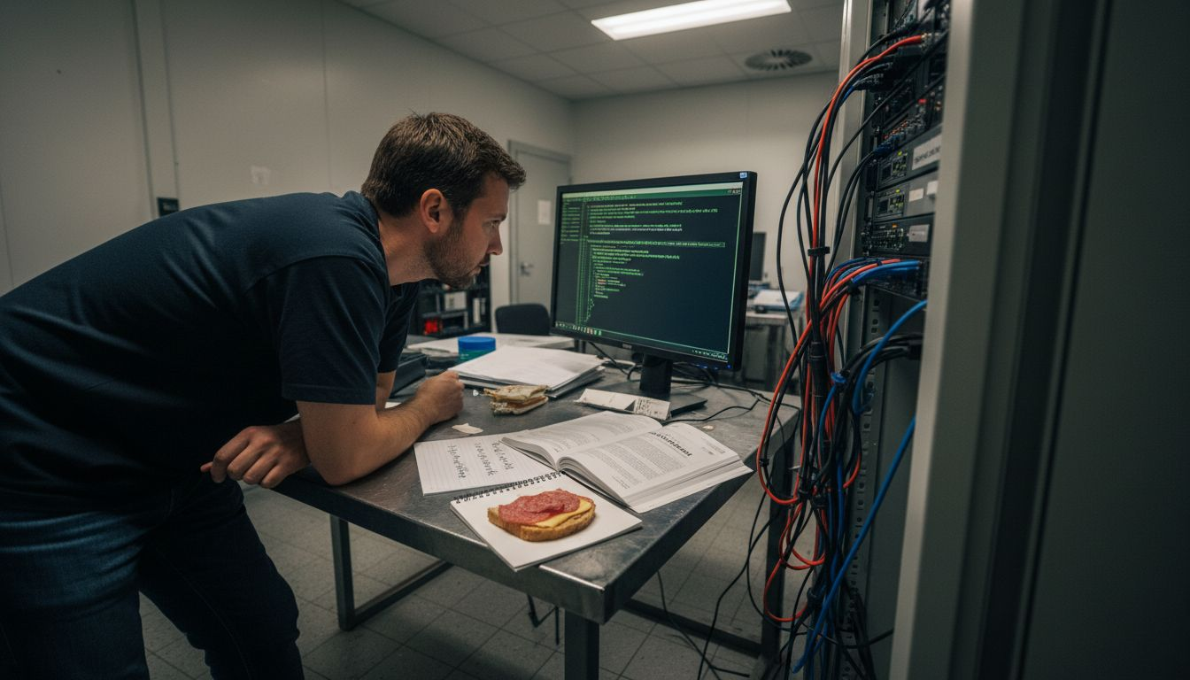 Ein IT-Experte führt eine umfassende technische SEO-Analyse durch.