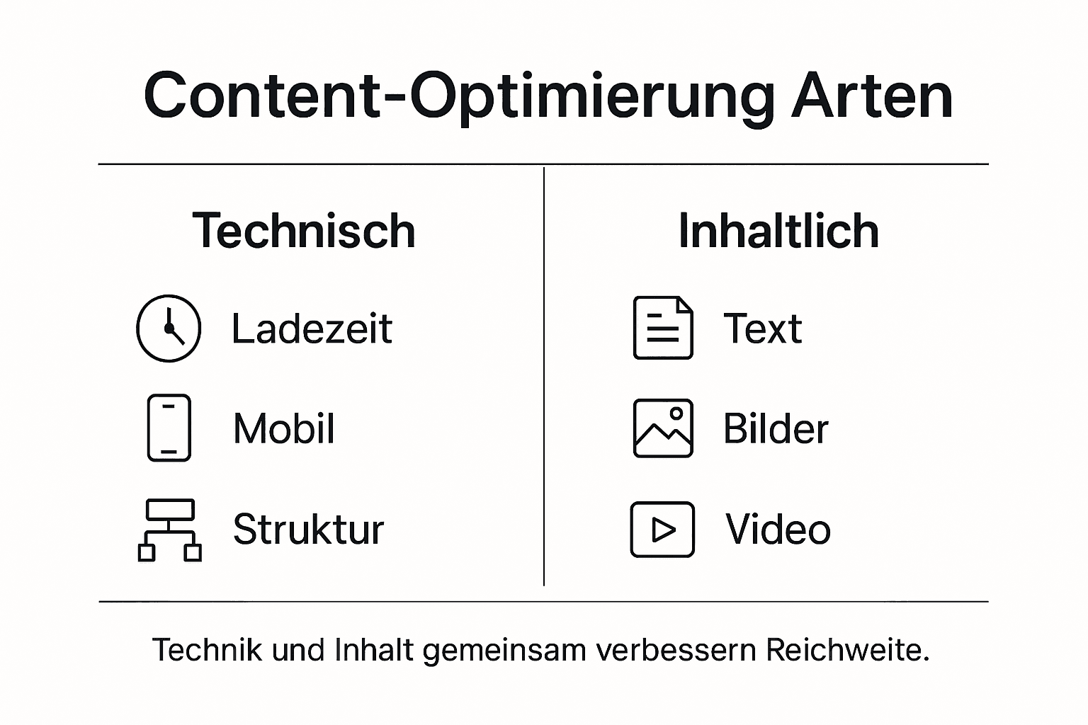 Übersicht: Verschiedene Ansätze zur Optimierung von Inhalten