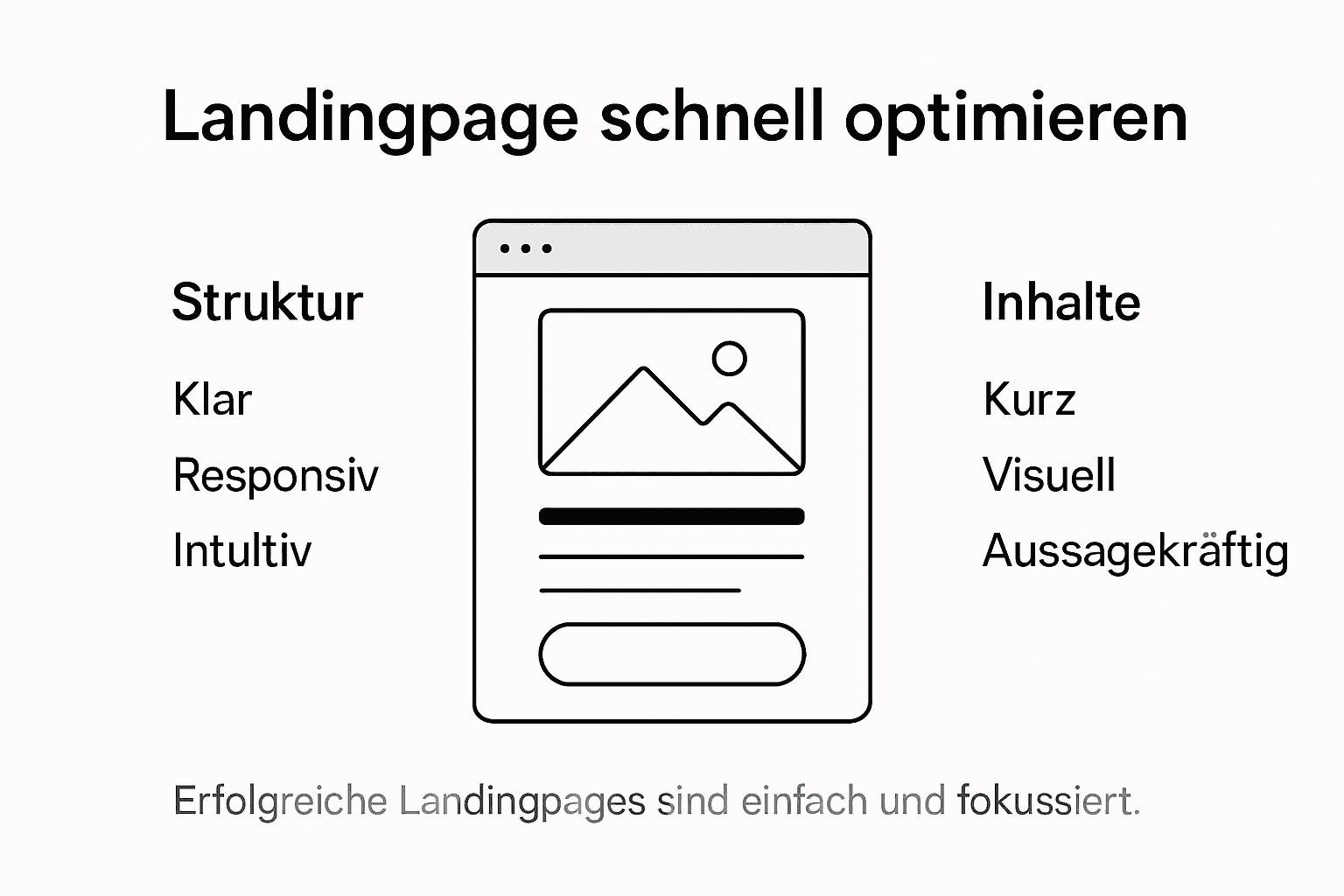 Infografik: Die wichtigsten Erfolgsfaktoren für eine optimale Landingpage