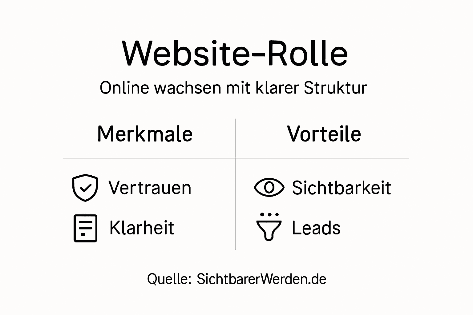 Infografik: Die wichtigsten Funktionen und Vorteile einer modernen Unternehmenswebsite