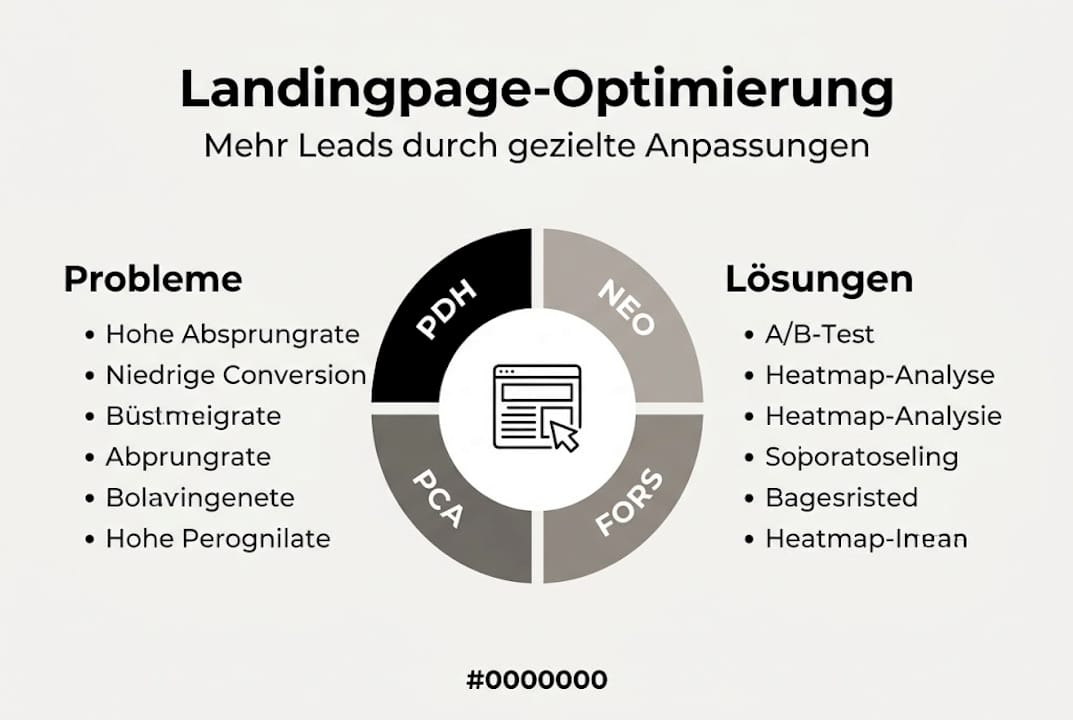 Infografik: Häufige Stolpersteine bei Landingpages und wie man sie erfolgreich behebt
