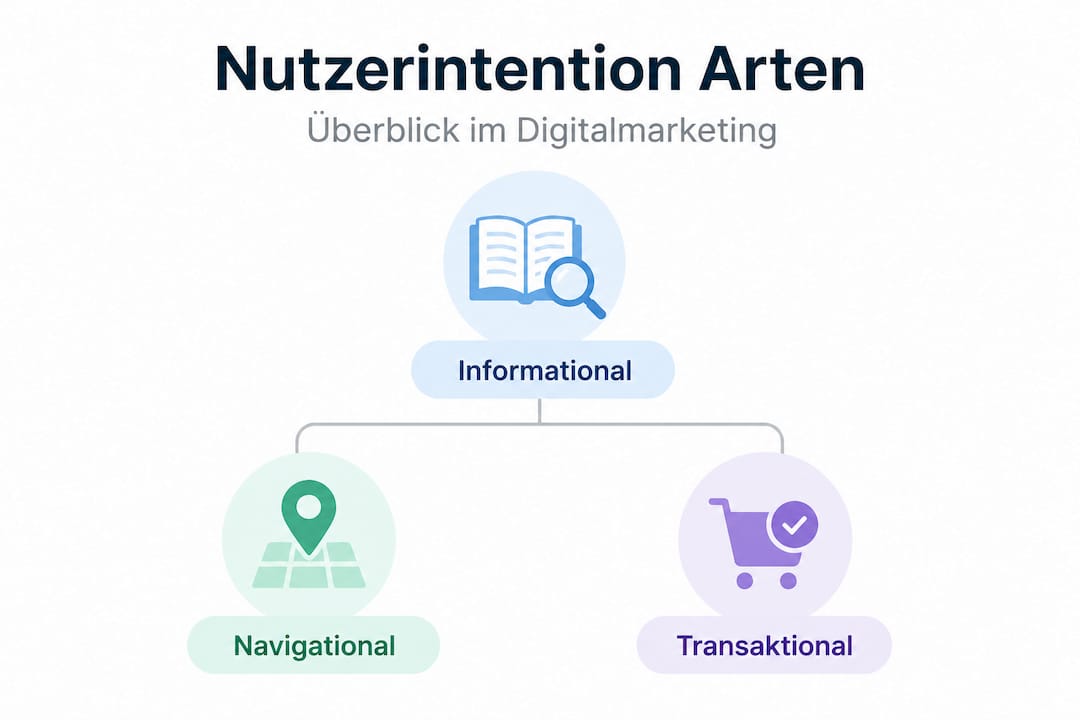 Infografik: Übersicht der verschiedenen Nutzerintentionen