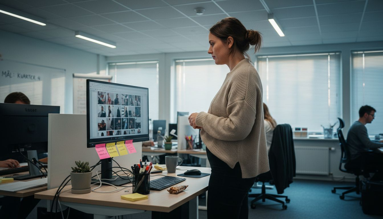 Marknadsföraren väljer ut produktbilder som stärker varumärket.