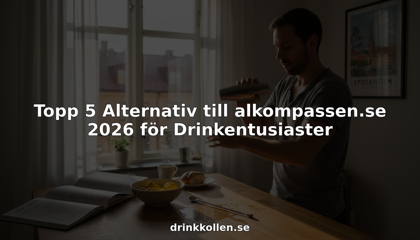 En man står vid ett rörigt köksbord och blandar drinkar.