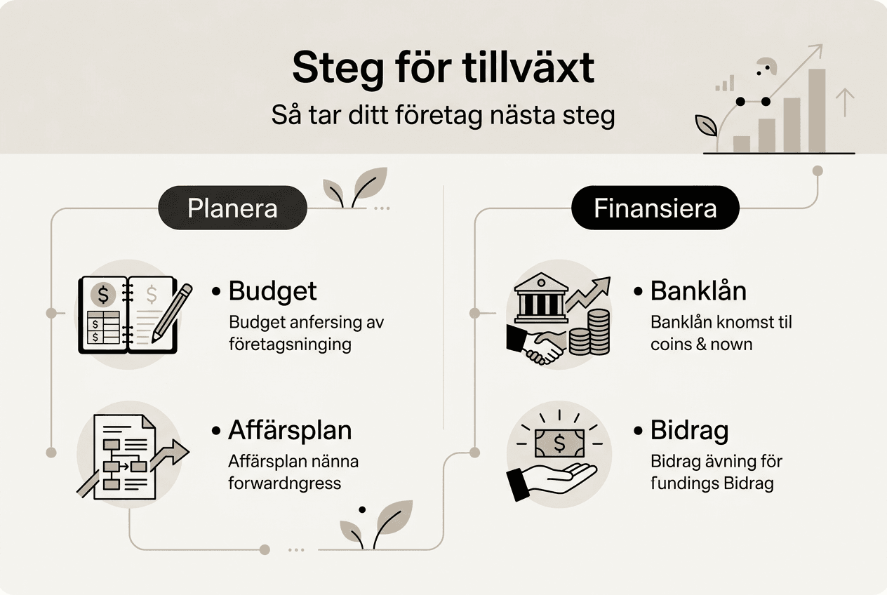 Så finansierar du företagets tillväxt – en översikt i infografik