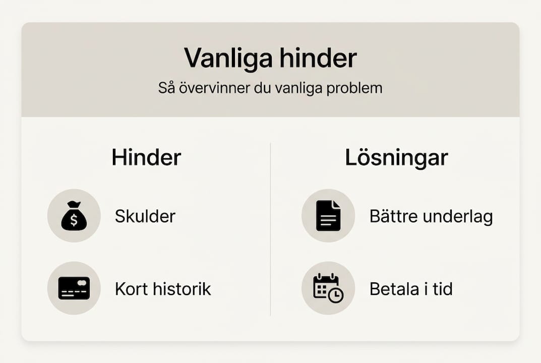 Så tar du dig förbi vanliga hinder vid företagslån – en guide i infografik