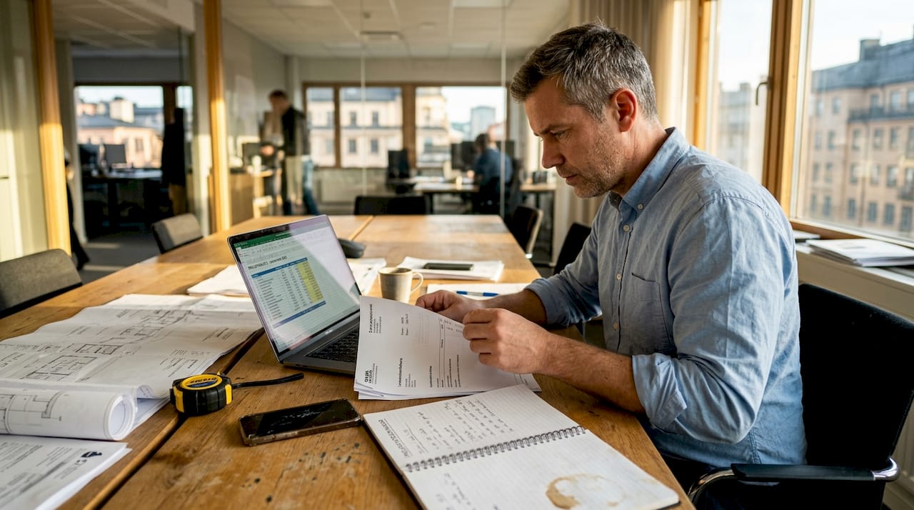 Som projektledare har man ansvar för både fakturahantering och att hålla koll på budgeten.